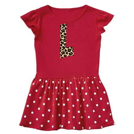 Inktastic Leopard Print Letter L Gift Toddler Girl Dress 
Inktastic Leopard Print Letter L Gift Toddler Girl Dress