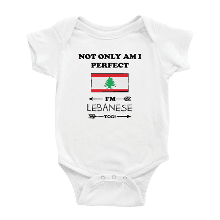 Not Only Am I Perfect I m Lebanese Too! Cute Baby Clothes For Boy Girl (White 0-3 Months)
Not Only Am I Perfect I m Lebanese Too! Cute Baby Clothes For Boy Girl (White 0-3 Months)