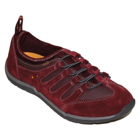 Lands End Women s Size 8 Everyday Bungee Oxford Shoes Sweet Bordeaux