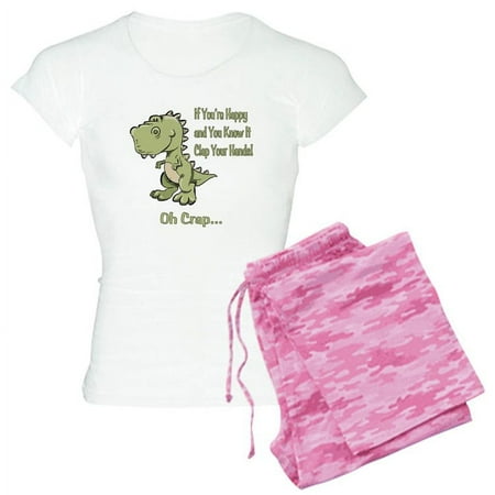 CafePress - Happy Trex - Women s Light Pajamas