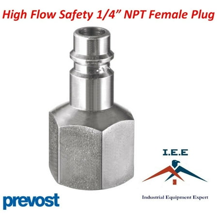 Prevost 1/4 NPT High Flow Safety Tapered Female Thread Plug ERP 076201