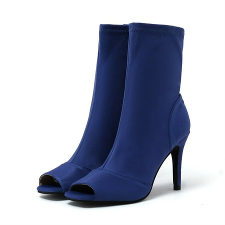 Cathalem High Heels for Women Size 13 Womens Shoes Solid Color Casual Elastic Fabric Side Womens High Heel Leather Boots 11 Blue 7.5 
Cathalem High Heels for Women Size 13 Womens Shoes Solid Color Casual Elastic Fabric Side Womens High Heel Leather Boots 11 Blue 7.5