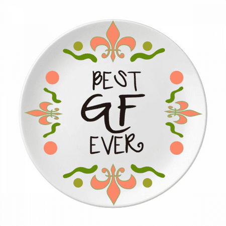 Best BF Ever Valentine s Day Love Flower Ceramics Plate Tableware Dinner Dish