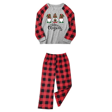 Christmas Baby Kids Child Printed Top+Pants Family Matching Pajamas Set