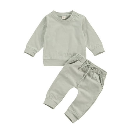 jaweiw Baby Unisex Pajamas Solid Color Long Sleeve Tops Sweatshirt with Pants Set Autumn Clothes
jaweiw Baby Unisex Pajamas Solid Color Long Sleeve Tops Sweatshirt with Pants Set Autumn Clothes