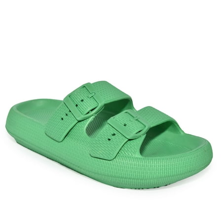 Wild Diva Women s Double Strap Buckle Waterproof Open Toe Pillow Cloud Slide Sandals (Green 7)
Wild Diva Women s Double Strap Buckle Waterproof Open Toe Pillow Cloud Slide Sandals (Green 7)