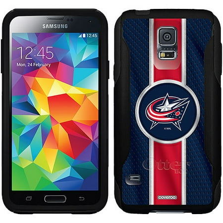 Columbus Blue Jackets Jersey Stripe Design on OtterBox Commuter Series Case for Samsung Galaxy S5