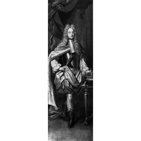George Ii (1683-1760) Nking Of Great Britain And Ireland 1727-1760 Painting After Sir Godfrey Kneller C1716 Rolled Canvas Art - (24 x 36)