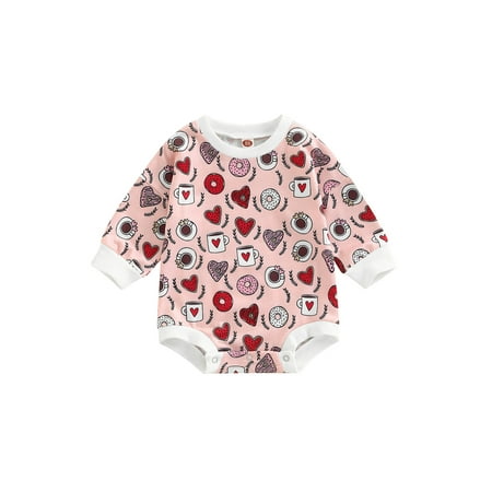 Binwwede Baby Girl Boy Sweatshirt Romper Valentine Heart Print Crew Neck Long Sleeve Snaps Jumpsuit for Toddlers 0-24 Months
Binwwede Baby Girl Boy Sweatshirt Romper Valentine Heart Print Crew Neck Long Sleeve Snaps Jumpsuit for Toddlers 0-24 Months
