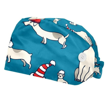 2PCS Working Cap with Buttons and Sweatband Adjustable Tie Back Hats Bouffant Caps Christmas Scrub Turban Hat
2PCS Working Cap with Buttons and Sweatband Adjustable Tie Back Hats Bouffant Caps Christmas Scrub Turban Hat