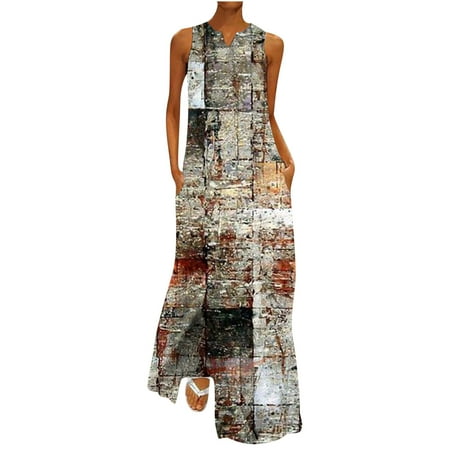 Summer Dresses for Women 2023 V-Neck Sleeveless Evening Party Retro Printing with Pocket Ladies Boho Flowy Long Dress
Summer Dresses for Women 2023 V-Neck Sleeveless Evening Party Retro Printing with Pocket Ladies Boho Flowy Long Dress