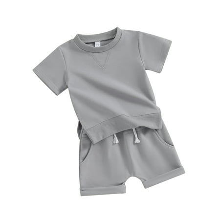 FEORJGP Infant Baby Boy Summer Set Newborn Short Sleeve T-shirt Side Slit Pullover Crew Neck Shirt Solid Color Tops + Elastic Waist Drawstring Shorts Folded Hem Shorts Toddler Loose Casual Outfits
FEORJGP Infant Baby Boy Summer Set Newborn Short Sleeve T-shirt Side Slit Pullover Crew Neck Shirt Solid Color Tops + Elastic Waist Drawstring Shorts Folded Hem Shorts Toddler Loose Casual Outfits