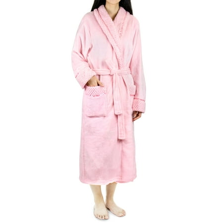 PAVILIA Soft Plush Women Fleece Robe Pink Cozy Bathrobe Female Long Spa Robe Warm Housecoat Satin Waffle Trim L/XL
PAVILIA Soft Plush Women Fleece Robe Pink Cozy Bathrobe Female Long Spa Robe Warm Housecoat Satin Waffle Trim L/XL