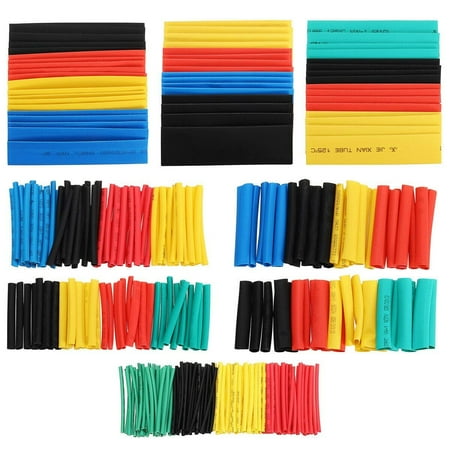 Set of 164 pieces of polyolefin heat shrink tubing shrinking insulated heat