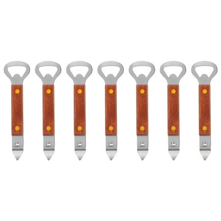 THEEN 7 Pieces Wooden Handle Bottle Opener Stainless Steel Can Openers Dual-Sided Manual Punch Opener with Riveted Wood Handle
THEEN 7 Pieces Wooden Handle Bottle Opener Stainless Steel Can Openers Dual-Sided Manual Punch Opener with Riveted Wood Handle