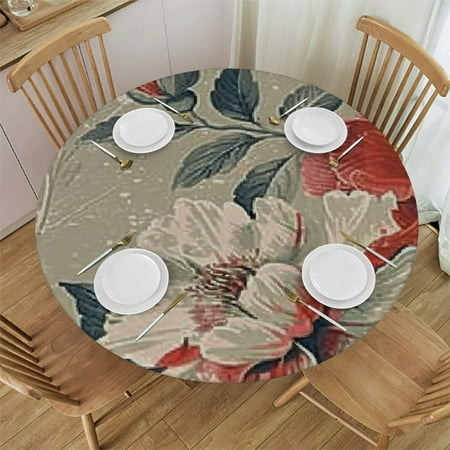 Tllo0ord Vintage Round Fitted Tablecloth Rose Flower on Marble Pattern Print Elastic Edged Polyester Tablecover Fits Round Table Diameter for Restaurant Picnic Party Beige Cream Red 38-42
Tllo0ord Vintage Round Fitted Tablecloth Rose Flower on Marble Pattern Print Elastic Edged Polyester Tablecover Fits Round Table Diameter for Restaurant Picnic Party Beige Cream Red 38-42