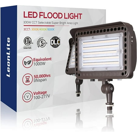 FSXUOLIPI 3CCT 100W LED Flood Light Outdoor Adjustable Knuckle Mount 1000W Equivalent IP65 Waterproof 3000K/4000K/5000K Selectable 100-277V Commercial LED Flood Lights for Yard Garden Garage
FSXUOLIPI 3CCT 100W LED Flood Light Outdoor Adjustable Knuckle Mount 1000W Equivalent IP65 Waterproof 3000K/4000K/5000K Selectable 100-277V Commercial LED Flood Lights for Yard Garden Garage