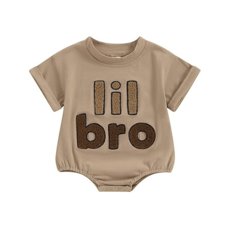 Fullvigor Sister Brother Matching Outfits Letter Embroidery Short Sleeve Bodysuit Outfits 
Fullvigor Sister Brother Matching Outfits Letter Embroidery Short Sleeve Bodysuit Outfits