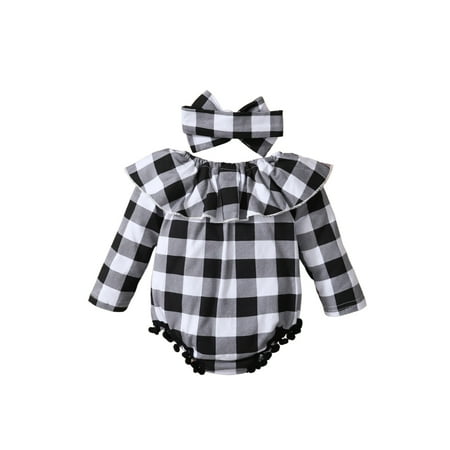 Yinyinxull Newborn Baby Girl Christmas Outfits Plaids Long Sleeve Romper Jumpsuit and Headband 2Pcs Clothes White 0-3 Months
Yinyinxull Newborn Baby Girl Christmas Outfits Plaids Long Sleeve Romper Jumpsuit and Headband 2Pcs Clothes White 0-3 Months