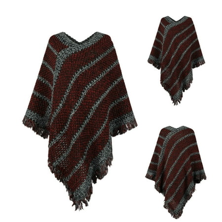 TIHLMK Shawl Tops Deals Clearance Women s Fashion Autumn Winter Contrasting Stripe Tassel Cloak Shawl Tops
TIHLMK Shawl Tops Deals Clearance Women s Fashion Autumn Winter Contrasting Stripe Tassel Cloak Shawl Tops