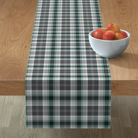 Table Runner Tartan Plaid Buffalo Check Modern Geometric Classic Cotton Sateen