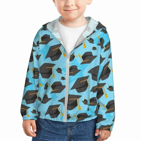 Qekee Graduation Hats1 Print UPF 50+ Kids Sun-Protective Hooded Long Sleeve Rash Guard for Fishing Water Beach Sports -18 Months
Qekee Graduation Hats1 Print UPF 50+ Kids Sun-Protective Hooded Long Sleeve Rash Guard for Fishing Water Beach Sports -18 Months
