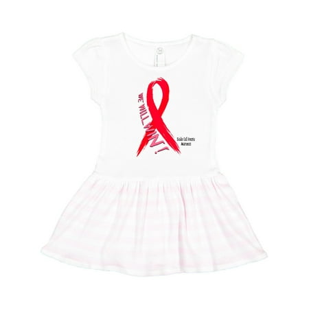 Inktastic We Will Win Against Sickle Cell Ribbon Gift Toddler Girl Dress