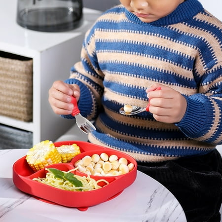 Xyer 1 Set Feeding Plate Food Grade Heat Resistant Silicone Kids Dinnerware Feeding Plate Set for Home Red A
Xyer 1 Set Feeding Plate Food Grade Heat Resistant Silicone Kids Dinnerware Feeding Plate Set for Home Red A