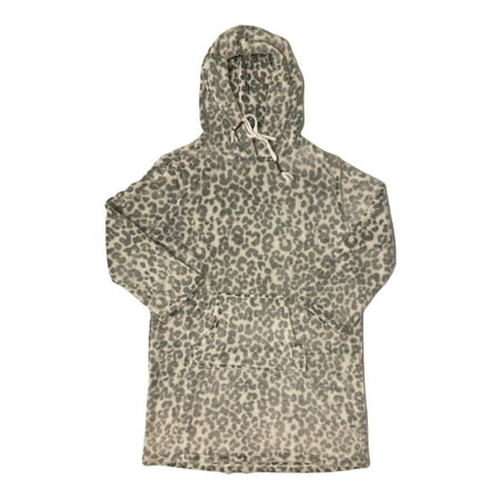 Wildfox Women s Soft & Plush Hooded Lounger (Snow Leopard S/M)