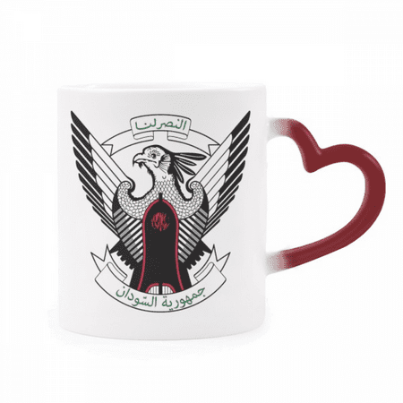 Sudan Africa National Emblem Heat Sensitive Mug Red Color Changing Stoneware Cup
Sudan Africa National Emblem Heat Sensitive Mug Red Color Changing Stoneware Cup