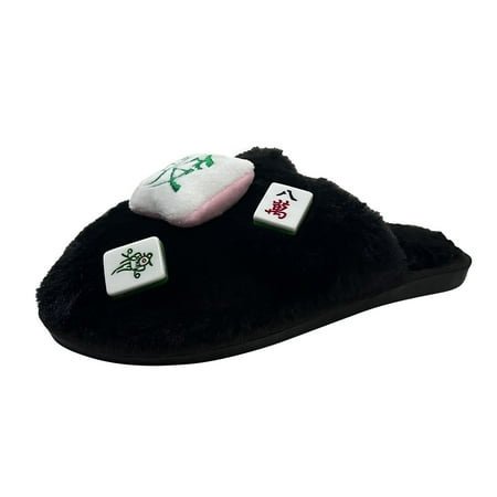 Shpwfbe Slippers For Women Ladies Fashion Plush Cartoon Mahjong Decorated Closed Toe Flat Casual Cotton Slippers For Women Indoor And Outdoor Womens Slippers
Shpwfbe Slippers For Women Ladies Fashion Plush Cartoon Mahjong Decorated Closed Toe Flat Casual Cotton Slippers For Women Indoor And Outdoor Womens Slippers