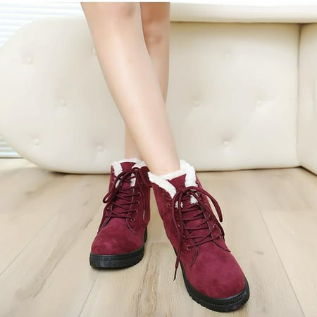 Miluxas Winter Snow Boots for Women Clearance: Warm Fur Lined Ankle Boots Comfortable Suede Lace Up Booties Cute Flat Shoes Red 9.5(43)
Miluxas Winter Snow Boots for Women Clearance: Warm Fur Lined Ankle Boots Comfortable Suede Lace Up Booties Cute Flat Shoes Red 9.5(43)