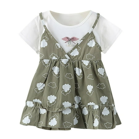 GWAABD Spring Dresses for Kids Green Cotton Blend Toddler Baby Kids Girls Ruched Patchwork Strap Dress Princess Dresses Clothes 100/Xl
GWAABD Spring Dresses for Kids Green Cotton Blend Toddler Baby Kids Girls Ruched Patchwork Strap Dress Princess Dresses Clothes 100/Xl