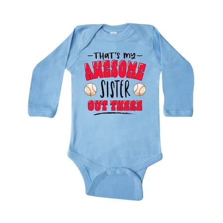 Inktastic That s My Awesome Sister Out There with Baseballs Gift Baby Boy or Baby Girl Long Sleeve Bodysuit
Inktastic That s My Awesome Sister Out There with Baseballs Gift Baby Boy or Baby Girl Long Sleeve Bodysuit
