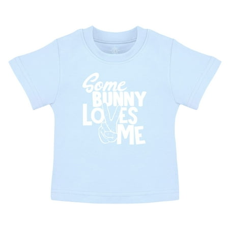 Creative Knitwear Easter Kids T-Shirt - Some Bunny Loves Me - Light Blue - 4T