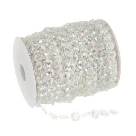 NUOLUX 30M Clear Crystal Like Beads by the Roll Wedding Decoration