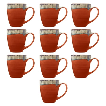 10 Water Color Drip Ceramic Mugs Set 17 oz. - Stoneware Drinkware Durable C-handle - Orange
10 Water Color Drip Ceramic Mugs Set 17 oz. - Stoneware Drinkware Durable C-handle - Orange