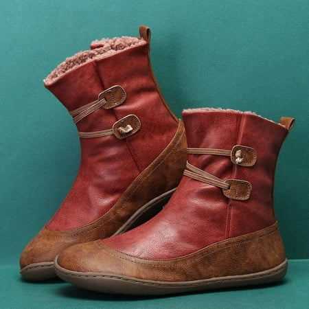 Tdoqot 2023 Boots for Women- Low-heeled Christmas Gifts Chunky Heel Casual Women s Ankle Boots Red 38
Tdoqot 2023 Boots for Women- Low-heeled Christmas Gifts Chunky Heel Casual Women s Ankle Boots Red 38
