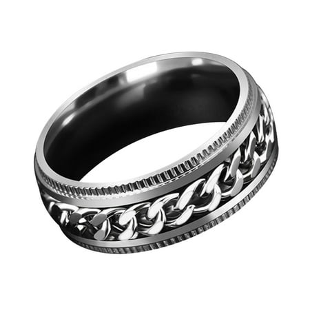 Rotatable Beers Bottle Opener Ring with Inner Rotating Chain Titanium Steel Multifunctional Fashion Ring for Men Women Silver 9
Rotatable Beers Bottle Opener Ring with Inner Rotating Chain Titanium Steel Multifunctional Fashion Ring for Men Women Silver 9