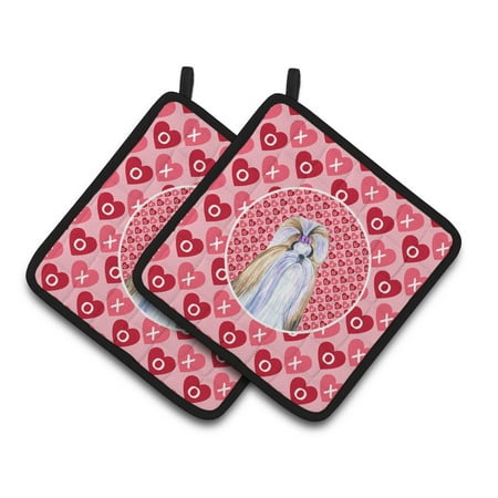 Carolines Treasures SS4465PTHD Shih Tzu Hearts Love and Valentines Day Portrait Pair of Pot Holders 7.5HX7.5W
Carolines Treasures SS4465PTHD Shih Tzu Hearts Love and Valentines Day Portrait Pair of Pot Holders 7.5HX7.5W