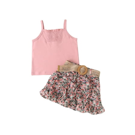 Bagilaanoe 2Pcs Little Girls Skirt Set Sleeveless Ruched Tank Tops + Floral Print Ruffles Skirt with Belt 12M 18M 24M 3T 4T 5T Kids Casual Outfits
Bagilaanoe 2Pcs Little Girls Skirt Set Sleeveless Ruched Tank Tops + Floral Print Ruffles Skirt with Belt 12M 18M 24M 3T 4T 5T Kids Casual Outfits