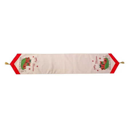 1Pc Christmas Tablecloth Table Runner Dust-proof Table Runner Party Table Mat