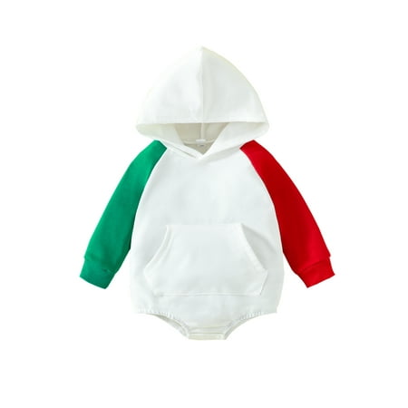 Amuver Baby Girls Boys Spring Autumn Romper Long Sleeve Patchwork Hooded Playsuit with Pocket
Amuver Baby Girls Boys Spring Autumn Romper Long Sleeve Patchwork Hooded Playsuit with Pocket