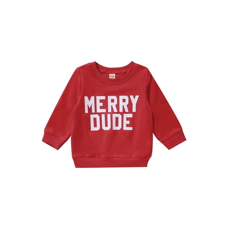 Toddler Baby Christmas Sweater Long Sleeve Round Neck Loose Tops Letters Print Casual Street Pullover Shirt Xmas
Toddler Baby Christmas Sweater Long Sleeve Round Neck Loose Tops Letters Print Casual Street Pullover Shirt Xmas