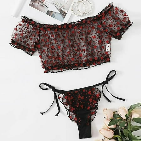 Wandatree Women Lingerie Corset Lace Free Wire Racy Muslin Sleepwear Underwear Tops+Briefs
Wandatree Women Lingerie Corset Lace Free Wire Racy Muslin Sleepwear Underwear Tops+Briefs