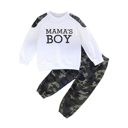 Esho Little Boys Autumn Casual Clothes Set Kids Letter Print Long Sleeve Blouse Top + Camo Pants 2-7T
Esho Little Boys Autumn Casual Clothes Set Kids Letter Print Long Sleeve Blouse Top + Camo Pants 2-7T