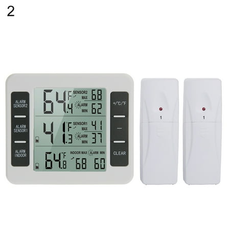 YFan Refrigerator Thermometer High Precision Sound Alarm Wireless Wall-mounted Digital Hygrometer for Home