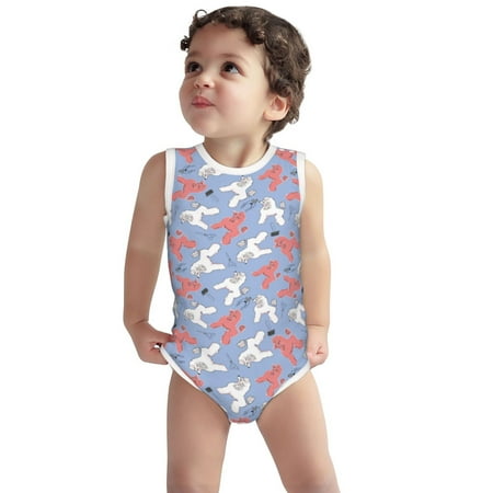 Vsdgher Cartoon Poodle Dog Print Baby Unisex Baby Cotton Sleeveless Bodysuits Soft and velvety comfortable and breathable
Vsdgher Cartoon Poodle Dog Print Baby Unisex Baby Cotton Sleeveless Bodysuits Soft and velvety comfortable and breathable