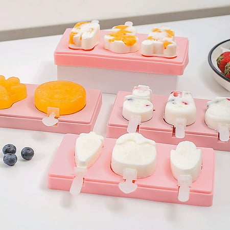 Ice Cream Mold Eco-friendly Anti-fade Silicone Handmade Ice Pop Maker for Home