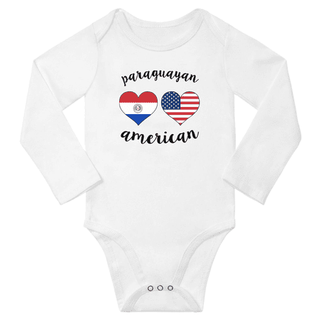 Paraguayan and American Love Heart Baby Long Slevve Romper Bodysuit (White 6-12 Months)
Paraguayan and American Love Heart Baby Long Slevve Romper Bodysuit (White 6-12 Months)